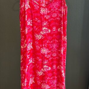 Natural Life Red and Pink Floral Top